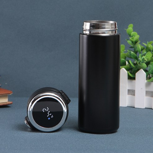304 스테인리스강 지능 보온컵 LED 터치 점프 작은 싱그러운 컵 선물 완두콩 컵 로고, 검정색, 320ml