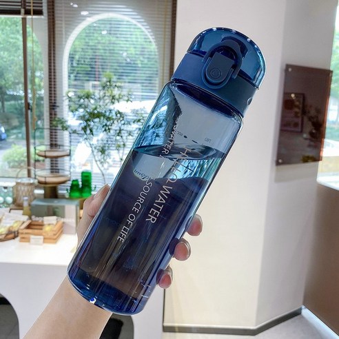 [XIG] 뜨거운 판매 스포츠 물병 780ML 야외 여행 하이킹 휴대용 누수 방지 음료 용기 플라스틱 물병 드롭, blue 780ml