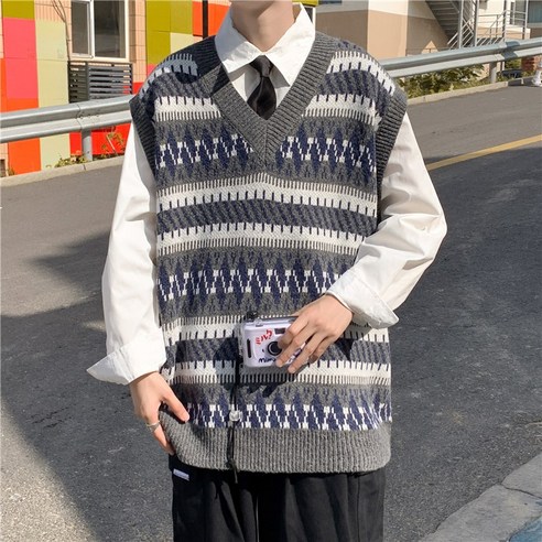 KORELAN chic 홍콩맛 학원 스웨터 조끼