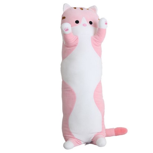 가팡 귀여운 바디필로우 캐릭터 롱쿠션 70cm, 핑크고양이