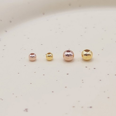 실버상회 925 도금 은볼 (2mm ~ 10mm) 골드 로즈골드 / 은부자재 만들기 재료