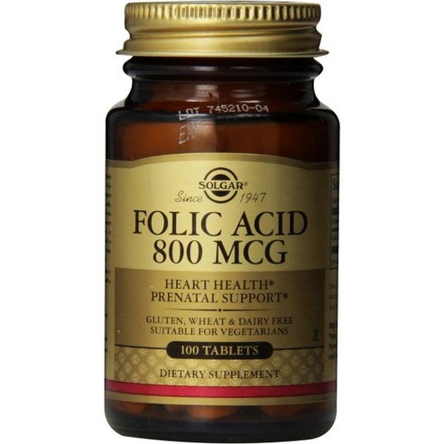 솔가 엽산정 800mcg 100count, 1개, 100정