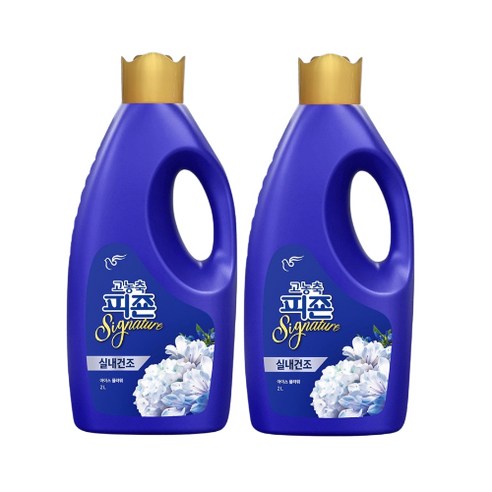 피죤 고농축 시그니처 섬유유연제 아이스플라워 본품, 2L, 2개