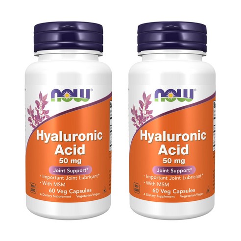 Now foods 히알루론산 50mg 베지 캡슐, 60정, 2개