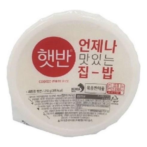 햇반 백미밥, 210ml, 24개