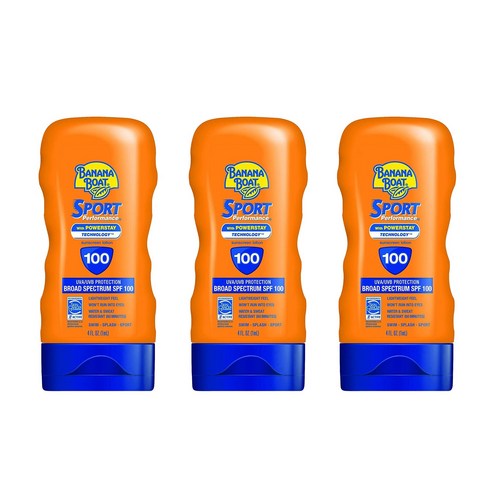 바나나보트 스포츠 퍼포먼스 선스크린 로션 SPF100, 110ml, 3개