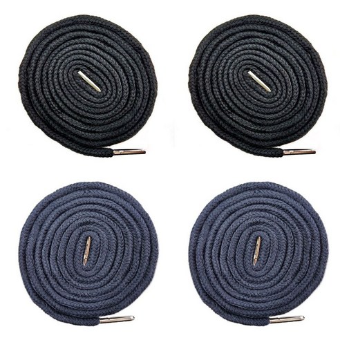 (4개세트) 140cm 원형 후드끈 바지끈 후드티 끈 츄리닝 허리끈 철팁 스트링 35색상, 2색혼합(블랙/블랙/네이비/네이비), 1개