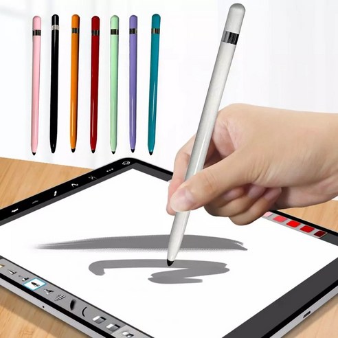 ipad 휴대 전화 태블릿 터치 스크린 펜에 적합한 범용 용량 성 자기 이중 사용 스타일러스, 하얀색