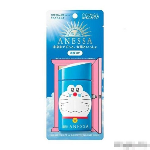 시세이도 아넷사 퍼펙트 uv 썬스크린 스킨케어 밀크 spf50+ 도라에몽 60ml, 1개