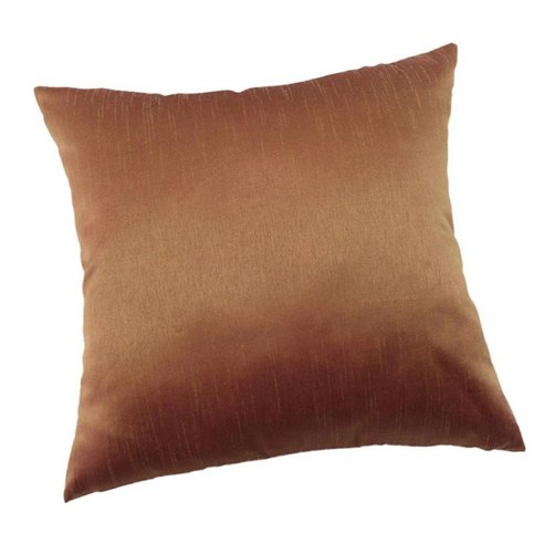 솔리드 실크 천 쿠션 커버 부드러운 줄무늬 베개, Brown_50x50cm, 폴리 에스터
