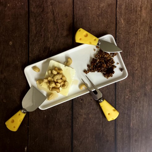 쿠리풀 치즈 버터 나이프 포크 3종 세트: 당신의 식탁을 예술로!