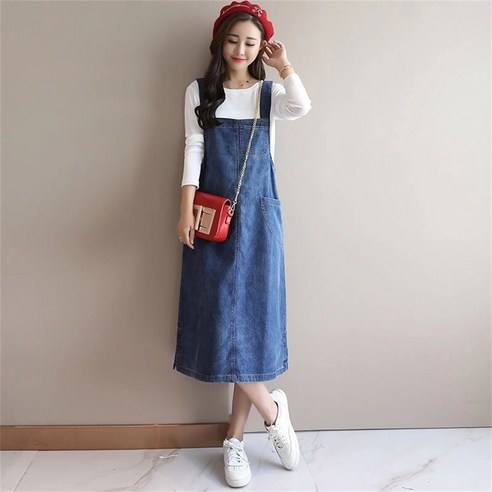 잘빠진 모먼트 트레이닝 멜빵 원피스 15 besteffie 여성원피스 봄 여름 데님원피스 무지 루즈핏 캐주얼 데일리 레트로 멜빵원피스 빅사이즈 C58
