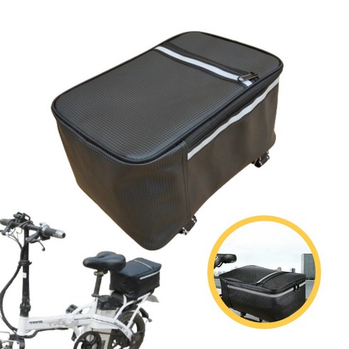 올스토어 자전거 짐받이 가방 투어백 라이딩 백, 1개, 블랙