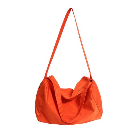 아웃도어 여행 가방 크로스 포켓 휴대용 남성 헬스백 단색 대용량 숄더 가방 여성 요가 가방, 오렌지색