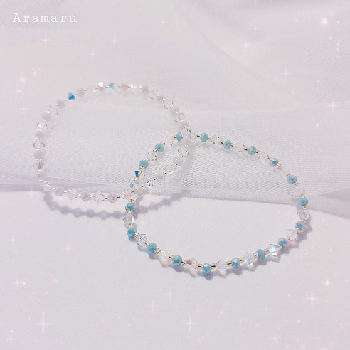 Aramaru 엘리샤 크리스탈 비즈팔찌