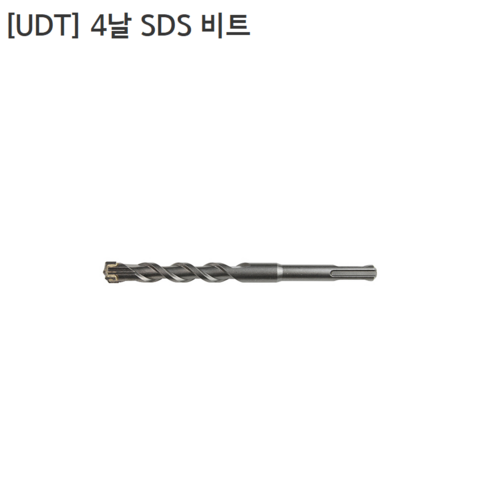 [UDT] 유디티 4날 SDS-PLUS비트 규격17mm 길이160mm 210mm 모음 함마/콘크리트/앙카드릴, 17x160mm, 1개