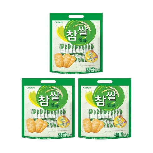 크라운 참쌀선과 스낵, 253g, 3개