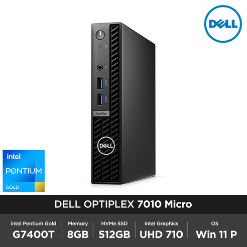 DELL 옵티플렉스 7010 Micro G7400T 8GB 512GB Win 11P 초소형 마이크로 데스크탑