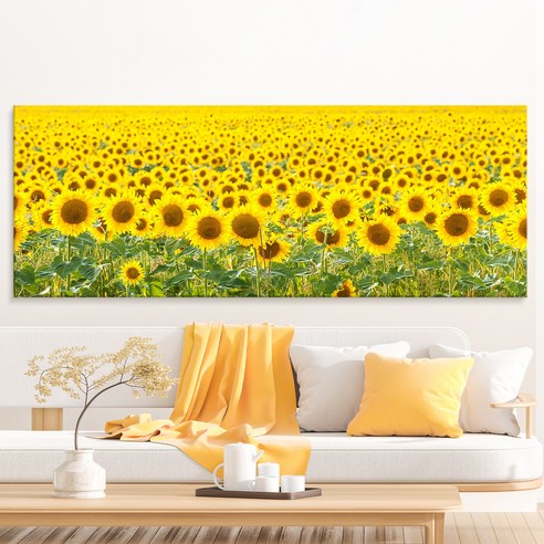 당일발송 황금빛 재물운 해바라기 와이드 그림