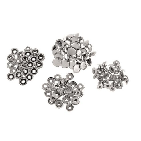 핸드백 공예 바느질 12.5/15mm에 대 한 30pcs 금속 스냅 패스너 걸쇠 단추, 슬리버