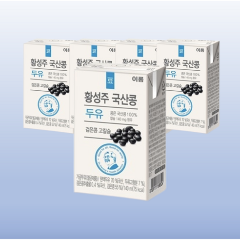 이롬 황성주 국산콩 검은콩 고칼슘 두유, 90개, 140ml