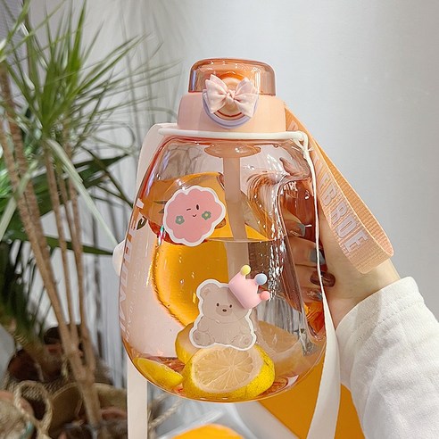 【휴대용 물병】물 컵 대용량 톤 배럴 여성 높은 외관 및 고온 저항 남성용 피트니스 주전자 대형 물병 마시는, 색깔14