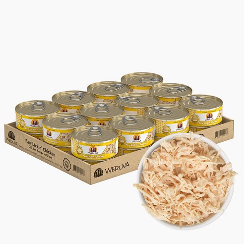 웨루바 고양이 클래식 캔 파우 릭킨 치킨 24P, 닭, 2040g, 1팩