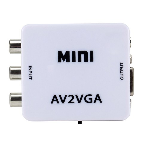 HDTV Mini AV2VGA AV to 35mm 1080P PC Converter Video Convertor VGA Audio RCA with Conversor to Aud 비디오마이크