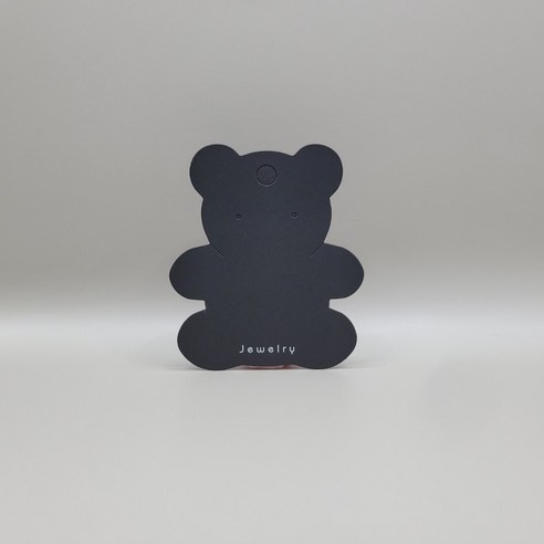 곰돌이 악세사리택 목걸이택 100매, 블랙(백박)