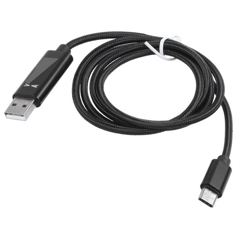 USB 유형 C 케이블 QC 3.0 고속 충전 전압 및 현재 디스플레이 꼰 USB C 데이터 동기화 케이블, 보여진 바와 같이, 하나