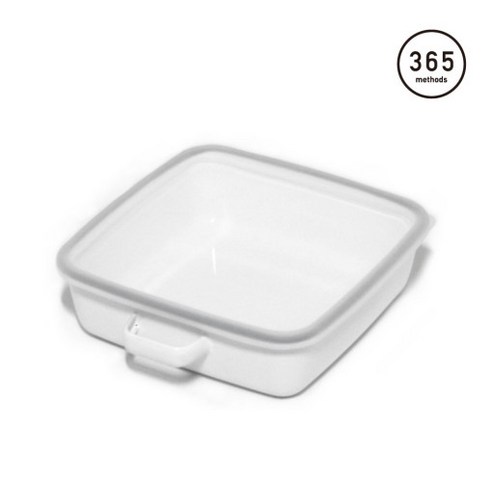 365메소드 정사각 오븐 접시 그라탕기, 1개, 화이트 르쿠르제접시