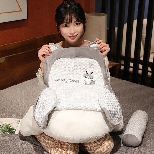 여름 쿨 원단 바디필로우 허리 등받이 쿠션 /쇼파 사무실 침대쿠션, 베이지