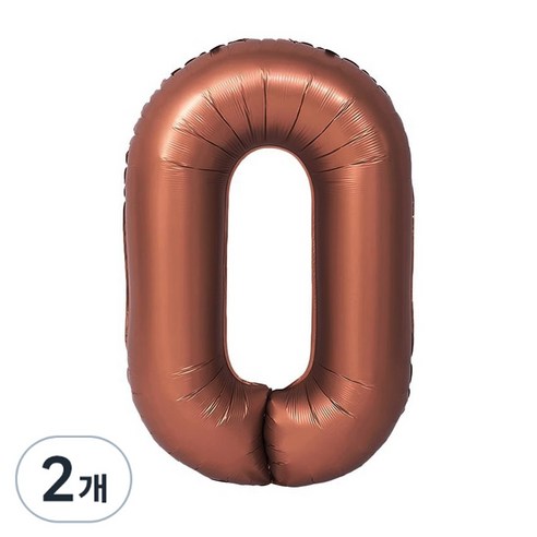 에스엠파티 2개입 100cm 대형 숫자풍선 0, 1개, 초코(2개입)