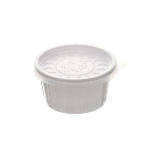 (100매) 소스용기 백색 95파이 221 95 X 45mm, 1개