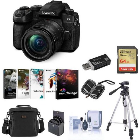 파나소닉 Panasonic [세금포함] [정품] Lumix G95 거울less 디지털 카메라 G Vario 12-60mm f/3.5-5.6 MFT 렌즈 번들 64GB SD 카드