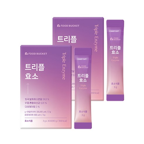 푸드버킷 트리플 효소, 30개입, 2개
