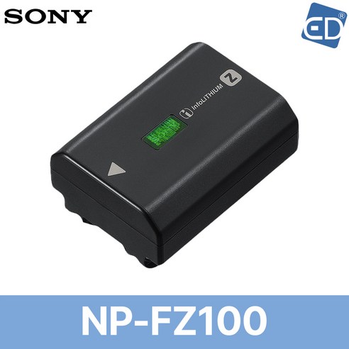 [소니정품] NP-FZ100 고용량 배터리 A9 A7C2 A7M4 FX3 ZV-E1 A6700 /ED, 1개