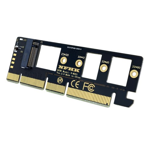 확장 카드 M.2 NVME SSD - PCIe 3.0 x16 / x8 / x4 데스크탑 SSD 어댑터 카드 지원 2230 2242 2260 2280 크기 SSD, Black_1