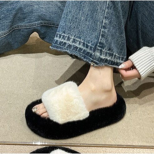 닥터원베리 두툼한 여성 털슬리퍼 겨울슬리퍼