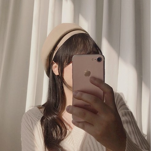 무배 모흐 레터링 베레모 무지 로고 심플 여자 화가모자 빵모자 디어안나
