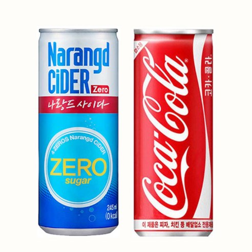 코카콜라업소용245ml(30캔)+나랑드사이다245ml(30캔) (총60캔), 245ml, 1세트