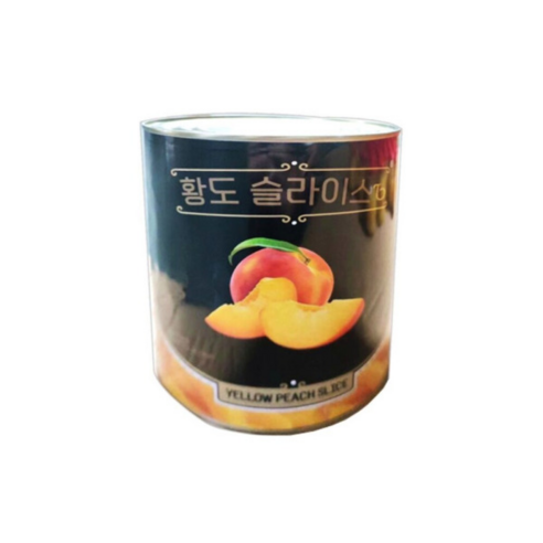 황도 슬라이스 통조림 업소용 대용량, 1개, 3kg 백도캔 황도 슬라이스 통조림 업소용 대용량, 1개, 3kg 백도캔