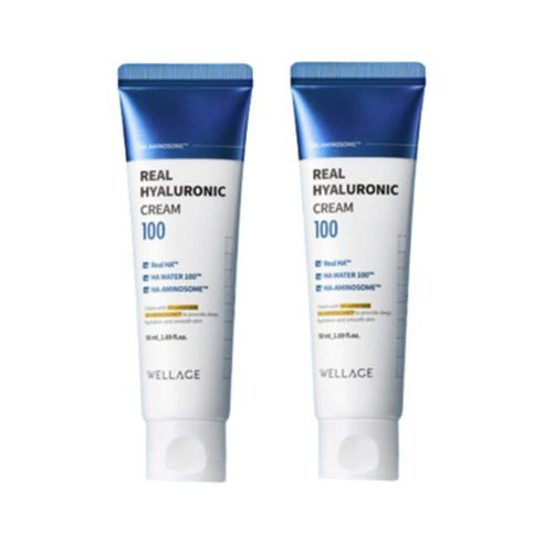 웰라쥬 리얼 히알루로닉 100 크림, 50ml, 2개
