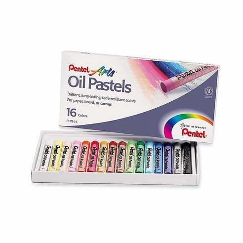 Pentel 아트 오일 파스텔 세트 25색, 1 Count (Pack of 16)