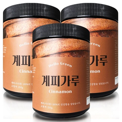 헬로우그린 계피 가루, 3개, 250g