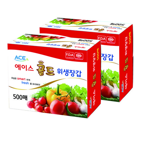 에이스 골드 위생장갑 500p, 2개