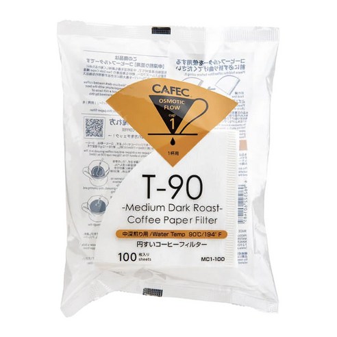 카펙 로스팅 레벨 페이퍼 필터, 1세트, 100개, 미디엄 다크 로스트-1컵