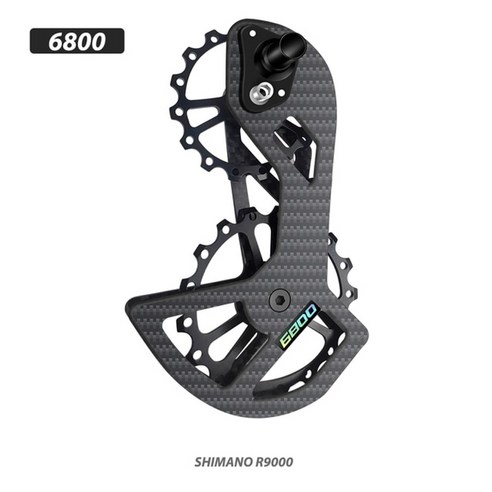 세라믹 베어링 자전거 빅 풀리 스피드 mbt 탄소 섬유 자키 휠 세트 리어 디레일러 휠, r6800(블랙), 1개