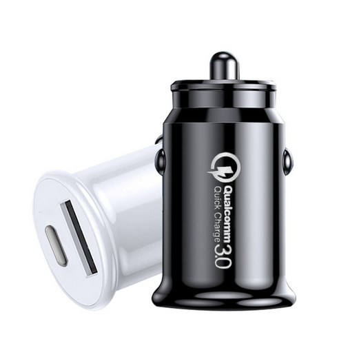 자동차 휴대 전화 충전기 QC3.0 빠른 충전 담배 라이터 자동차 충전기 자동차 충전기 빠른 플래시 충전 자동차 용품, QC3.0+Pd20W 블랙