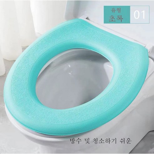 DFMEI EVA 발수폼 변기매트 두껍게 붙이는 사계절 공용 두껍게 앉으면 변기매트를 재단할 수 있습니다.동그라미를 치다, DFMEI 녹색
